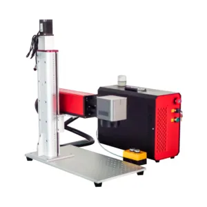 JPT LP MOPA 20W 30W Fiber Laser Marking Machine Metal Engraving Marker with Motorized Lifting