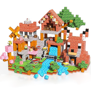 Ensemble de blocs magnétiques en plastique de 128 pièces, jouets de construction STEM pour <span class=keywords><strong>les</strong></span> enfants de 4 à 12 ans, cubes de 2,5 cm, cadeau de Noël - Product Image 1