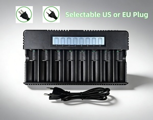 <span class=keywords><strong>Chargeur</strong></span> de <span class=keywords><strong>batterie</strong></span> intelligent à 8 emplacements pour batteries Li-ion 26650/18650 <span class=keywords><strong>NiMH</strong></span>/NiCd AA/AAA <span class=keywords><strong>avec</strong></span> écran LCD, charge rapide pour l'utilisation <span class=keywords><strong>avec</strong></span> un appareil photo - Product Image 2