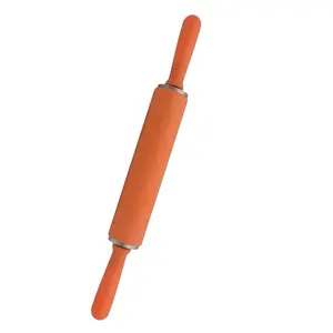 Anti-aanbak S/S Tube Cover Met Siliconen Deegroller Keuken Gadget Tool Huishouden Kinderen/Audit Favoriete Rolling Pin