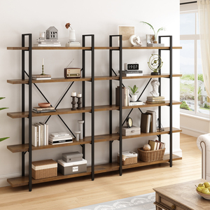 Grande Scaffale Rustico <span class=keywords><strong>in</strong></span> <span class=keywords><strong>Legno</strong></span> Massello di Cedro, Libreria Alta o Espositore <span class=keywords><strong>in</strong></span> Stile Vintage Industriale Moderno - Product Image 1
