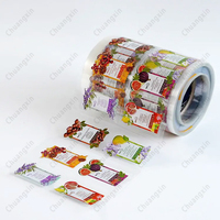 Autocollants bouteilles en plastique personnalisées étiquettes de bouteille de bière rouleau impression bouteille autocollants jus de fruits boisson autocollants