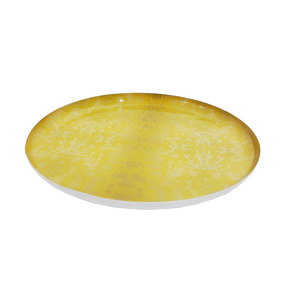Bandeja de servicio redonda de aluminio y metal, plato y plato, platos de cargador dorados y negros personalizados, plato de cena de restaurante redondo decorativo - Product Image 5