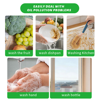 Savon liquide multi-usages, agent de nettoyage des fruits et légumes, nettoyant pour la cuisine, 500 ml, 3 en 1, savon à vaisselle / liquide vaisselle