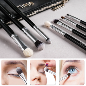 ชุดแปรงแต่งตา15ชิ้นสำหรับอายแชโดว์ทำจากไม้สีดำขนแพะตามสั่ง - Product Image 4