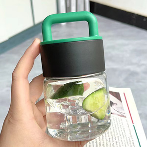 Gelas minum kaca Mini portabel dan populer, cangkir hadiah untuk anak perempuan Simpel dan tampilan tinggi - Product Image 2