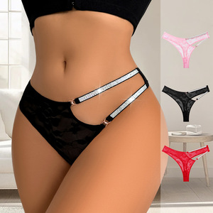 <span class=keywords><strong>Elegante</strong></span> Perizoma in Pizzo con Strass, Morbido e Confortevole, <span class=keywords><strong>Intimo</strong></span> Femminile per Notte e Relax - Product Image 4