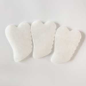 Private Label Natural White Jade Gemstone Stone Guasha Board - Product Image 4