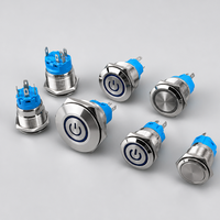 En stock – Interrupteur à bouton-poussoir momentané ou à enclenchement en acier inoxydable, étanche IP65, avec bornes à broches, 12 mm, 16 mm, 19 mm, 22 mm