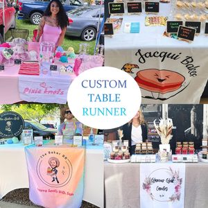 Thăng hoa khoảng trống Polyester tùy chỉnh bảng Runner linen vải với logo kinh doanh cá nhân Khăn trải bàn cho các sự kiện đám cưới - Product Image 4