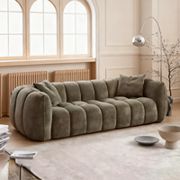 Canapé de sol moderne modulaire carré pour villa, pliable, en mousse à mémoire de forme haute résilience, compressé sous vide, type pouf Sherpa