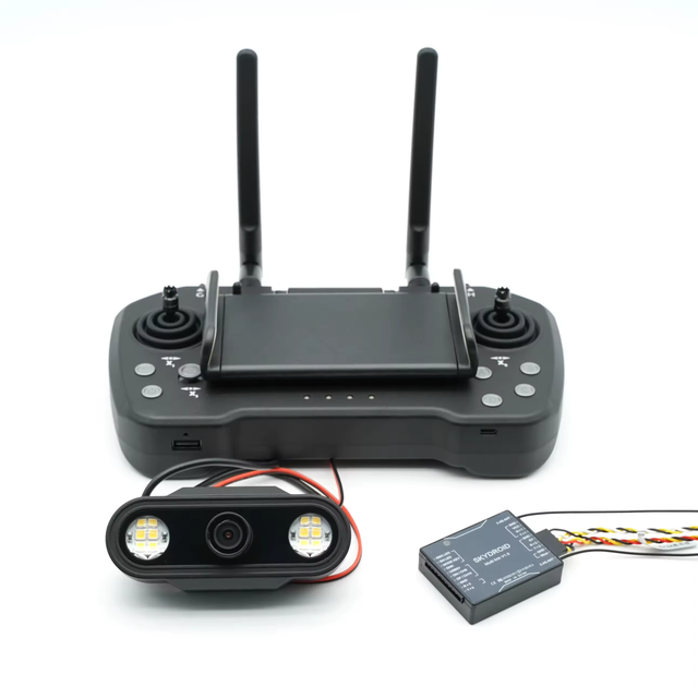T12 Remote Control Three-Body Camera JIYI Flight Control Accessory Drones Plastic Material Battery for Skydroid