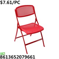 Usine Saling métal école Courntyard intérieur confortable chaise pliante en fer