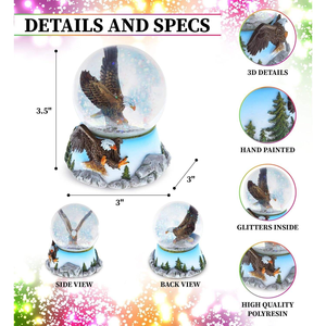 كرة ثلجية مخصصة على شكل نسر - تذكار بتصميم حيواني لديكور المنزل - Product Image 5