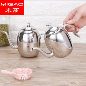 Jarra de aceite de acero inoxidable con boquilla larga, botella multiusos para condimentos, para uso en la cocina - Product Image 3