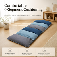 Canapé-lit pliant réglable 6 segments, fauteuil inclinable color block, matelas de relaxation pour salon et chambre à coucher