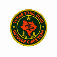 Écusson brodé personnalisé Texas Trail Club, badge carte de l'équipe guideur de plein air pour vestes de randonnée, sacs à dos, chapeaux et vêtements AWELLS