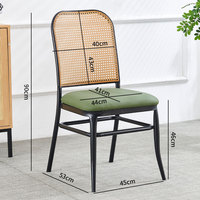 Chaise de salle à manger en osier avec accoudoir de salon design paon moderne intérieur/extérieur jardin plage cuisine hôtel utilisation plastique rotin mariages