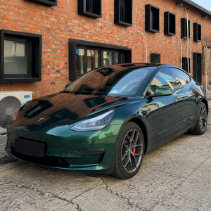Film vinyle PET vert royal brillant pour Tesla Model 3 et Model Y, auto-cicatrisant, avec technologie Air Release, épaisseur 8,5 mil, film de protection pour véhicule, film de changement de couleur - Product Image 1