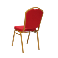 Chaise de banquet en métal empilable pas chère, chaise de salle à manger colorée avec coussins de siège, utilisée pour la salle à manger, le restaurant