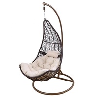 Pas cher Prix Jardin Extérieur Rotin Suspendu Oeuf Vivant Balançoire Chaises Ensemble Balançoire Pivotante