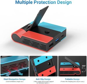 Station de charge <span class=keywords><strong>TV</strong></span> Nintendo <span class=keywords><strong>Switch</strong></span> 1080P HD 4K - Adaptateur compatible USB 3.0 Port 60W USB-C Hub Station de charge rapide en stock - Product Image 3