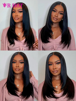 Pelucas al por mayor de cabello humano liso natural con encaje frontal 13x4 estilo capas, sin pegamento, HD, para mujeres afroamericanas