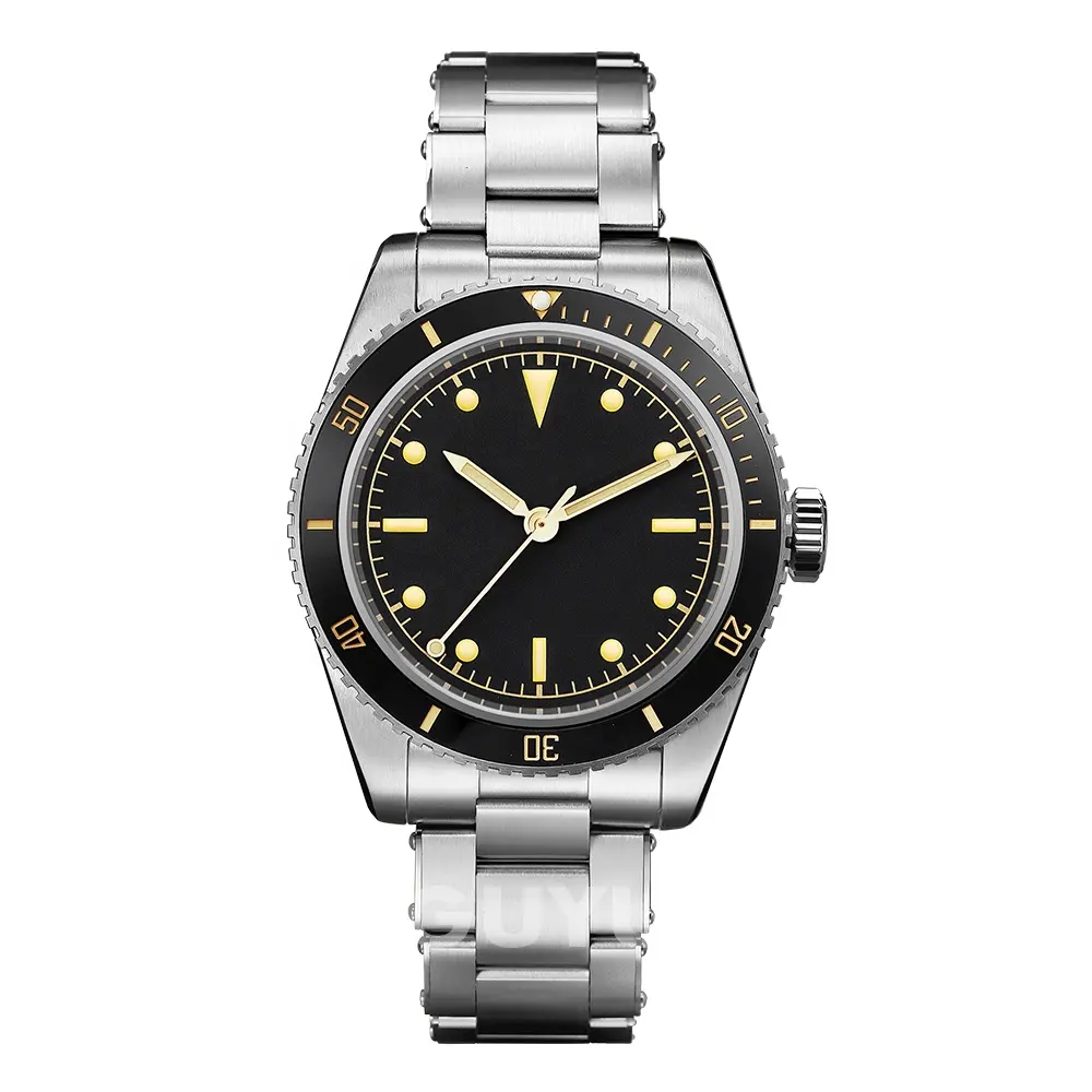 Custom Logo Men's Diver Watch Vintage Sports Automatic Mechanical Watch NH35 Movement Watch For Men 200m Waterproof Luminous