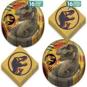 Vente chaude de serviettes en <span class=keywords><strong>papier</strong></span> jetables sur le thème des dinosaures fêtes d'anniversaire décoration de fête de vacances ensemble de vaisselle - Product Image 3
