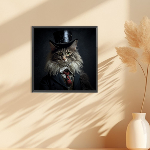 30X30CM DIY 5D diamante bordado punto de cruz imagen flor gato <span class=keywords><strong>mago</strong></span> completo acrílico diamante arte artesanía decoración de pared - Product Image 3