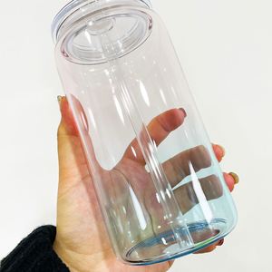Verre à vin 16 oz à sublimation, effet ombré cristal océan, avec couvercle en bambou, double paroi, style globe à neige zen asiatique - Product Image 4