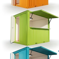 Maison conteneur pop-up de 10 pieds, boutique mobile modulaire pour bar, café, commerce de détail