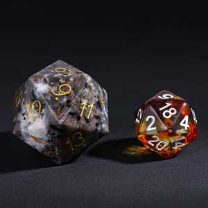 Handmade 30Mm D20 Yooperlite Đá Xúc Xắc Tự Nhiên Đa Diện Đá Quý Biểu Tượng Tùy Chỉnh 20Mm Dnd Thiết Lập Cho Hội Đồng Quản Trị Trò Chơi 16Mm Hình Vuông - Product Image 4