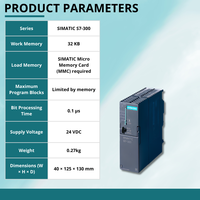 Distributeur agréé chinois de SIEMENS, SIMATIC S7-300 CPU 312 avec alimentation 24 V DC 6ES7312-1AE13-0AB0