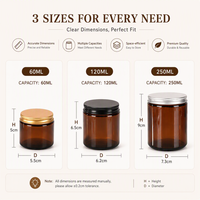 Emballage haut de gamme pour soins de la peau, pot en verre pour crème cosmétique de 2 oz, 4 oz, 8 oz avec couvercle à vis hermétique, logo personnalisé pour marque de beauté
