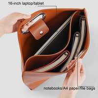 Maletín Portafolio de Cuero PU Personalizado para Mujer, Organizador de Documentos, Carpeta de Archivos, Bolsa de Almacenamiento con Asa, Tamaños A3, A4, A5