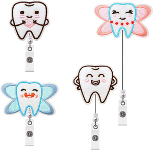 Porte-Badge médical à dents brodées Style mixte pour accessoires de dentistes - Product Image 2