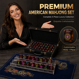 Ensemble de Mahjong surélevé : Édition Dragon Fire – Tuiles, tapis, étui de transport et supports inclus. La mise à niveau ultime. - Product Image 1