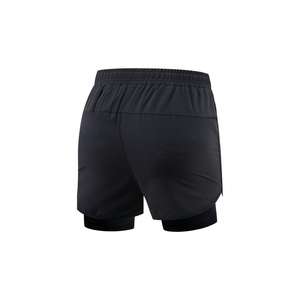 Pantalones cortos de compresión elásticos sin costuras para hombre para correr con paneles de ventilación de malla - Product Image 2
