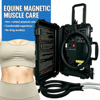 Appareil PEMF vétérinaire portable et compact Carevo, à brancher, avec grande boucle de 30 cm et boucle papillon de 15 cm, pour le corps des animaux (cheval, dos, épaule, jambe)