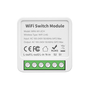 TUYA Zigbee <span class=keywords><strong>wifi</strong></span> 16A Mini interrupteur intelligent bricolage Module de commutateur mural <span class=keywords><strong>relais</strong></span> avec moniteur d'alimentation prise en charge de la commande vocale bidirectionnelle alexa - Product Image 3