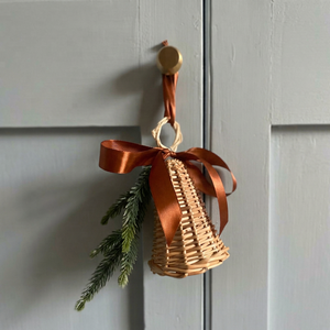 Décoration de Noël artisanale en bambou durable, style rustique, forme naturelle avec ruban blanc, décoration d'intérieur 99 GOLD DATA - Product Image 1