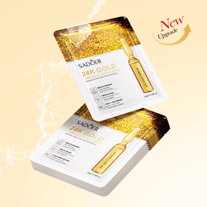 Mascarillas Faciales SADOER al por Mayor, OEM ODM, Cuidado de la Piel, Vitamina C, Oro 24K, Ácido Hialurónico, Ampolla, Esencia para el Cuidado de la Piel - Product Image 4