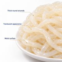 Spaghetti de Konjac HALAL Épais 270g Sacs Transparents 30 Sacs par Carton Durée de Conservation 18 Mois À Rincer 4x Eau Chaude