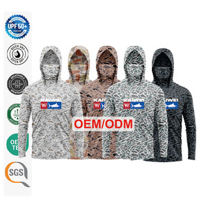 Camisa de Pesca con Capucha de Manga Larga con Protección UV UPF 50 Personalizada para Hombre, Secado Rápido, Transpirable, 100% Poliéster, con Máscara Facial - Product Image 1