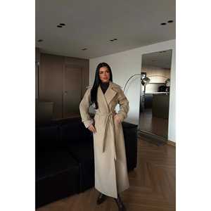 Matilly Coat Stone <b>Coffee</b> Breathable Waterproof Dyed Polyester Lining Zipper Closure Hooded Casual Outerwear Detachable <b>Print</b> - Product Image 2