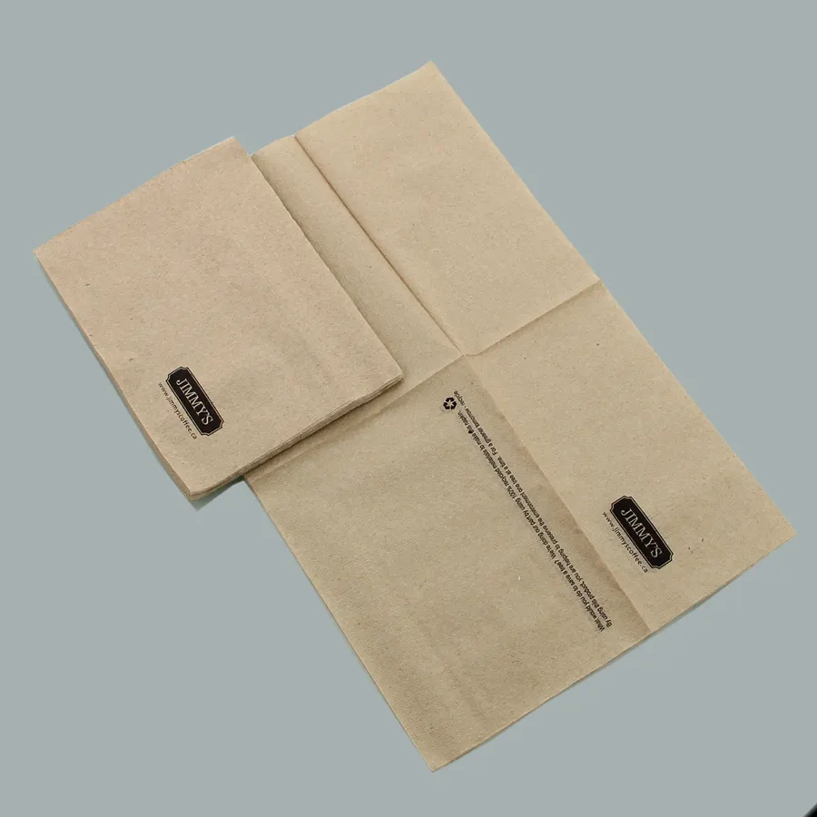 Brown inter-fold napkin Unbleached 1/2fold napkin