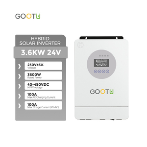 Biến tần năng lượng mặt trời lai GOOTU 24V 3600W, hai chế độ hoạt động On/Off Grid, công suất đầu ra kép 4.2KW, sóng sin thuần, 3.6KW, tích hợp chức năng WIFI - Product Image 1