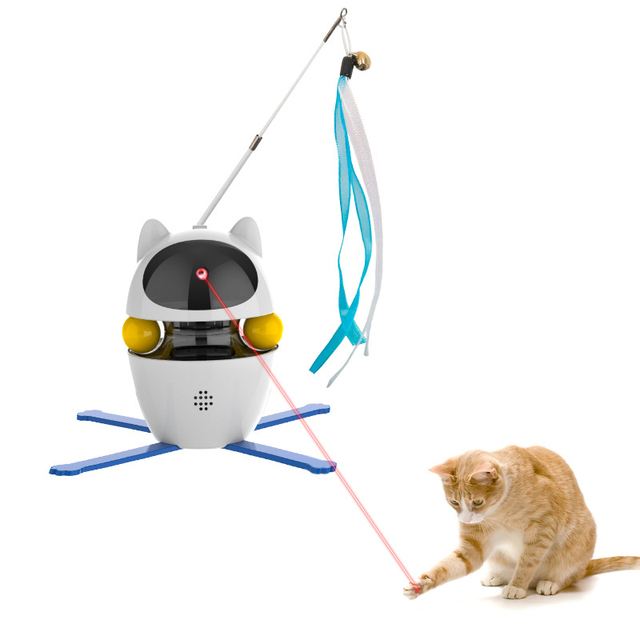 Automatic Infrared Laser Pointer Rotating Electric Smart Cat Teaser Interactive Motorised Toys Automatic Cat Laser Toy