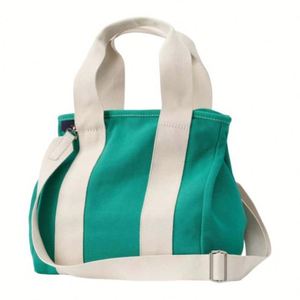 Custom Logo Medium Size Durable Reusable Beach <b>Canvas</b> Bag Folding Style Cotton Shopping Bag for Travel - Product Image 6